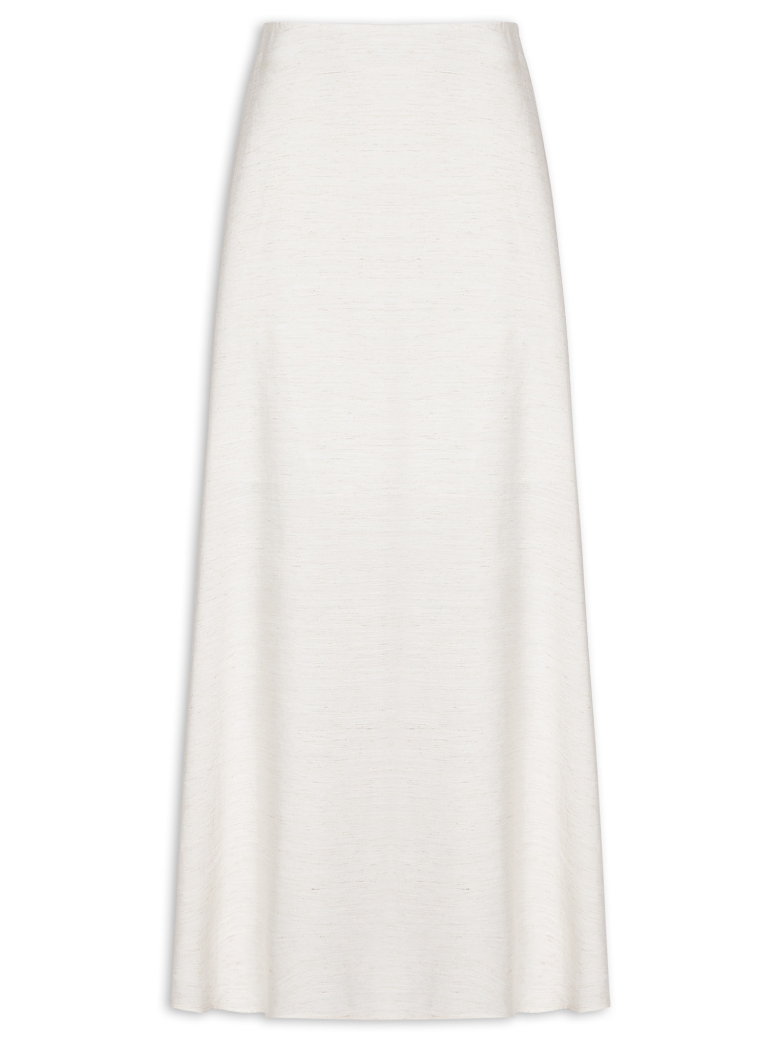 Saia Midi Evasê Off White Basiq