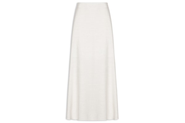 Saia Midi Evasê - Off White