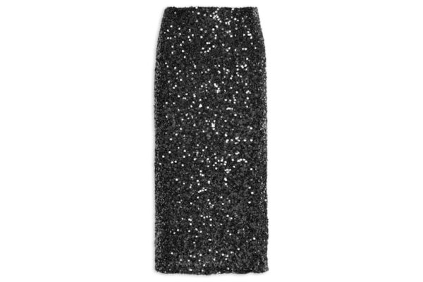 Saia Midi Feminina em Paete - Preto