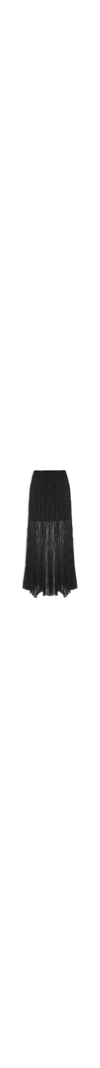 Saia Midi Feminina Em Renda - Preto