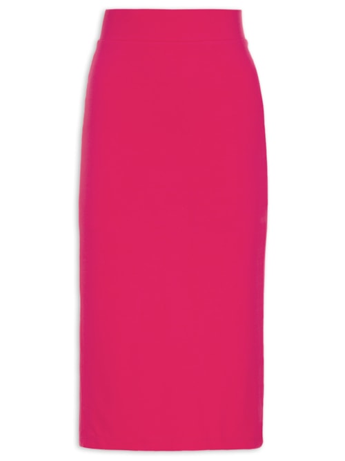 Saia Midi Femnina Fenda – Rosa