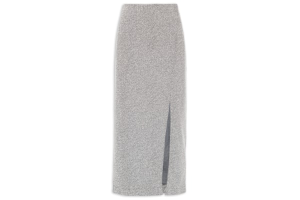 Saia Midi Fenda - Cinza