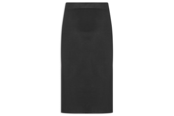 Saia Midi Fenda - Preto