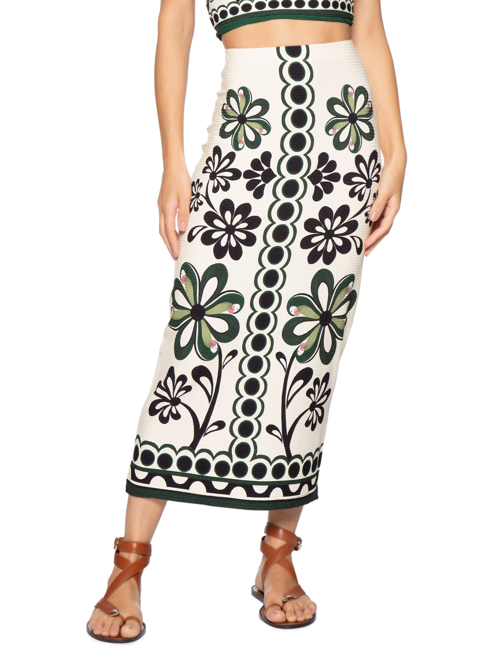 Saia Midi Florara – Preto Farm