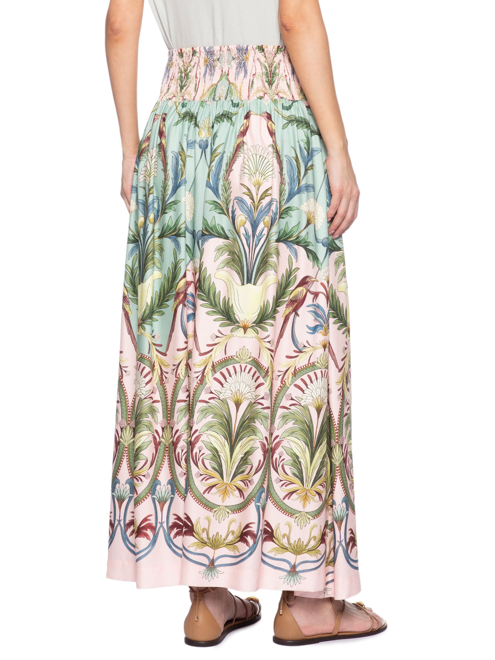 Saia Midi Florescer Bege Farm