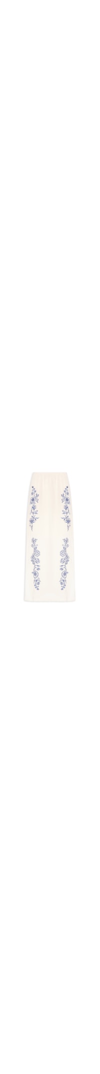 Saia Midi Ggt Bordado - Off White