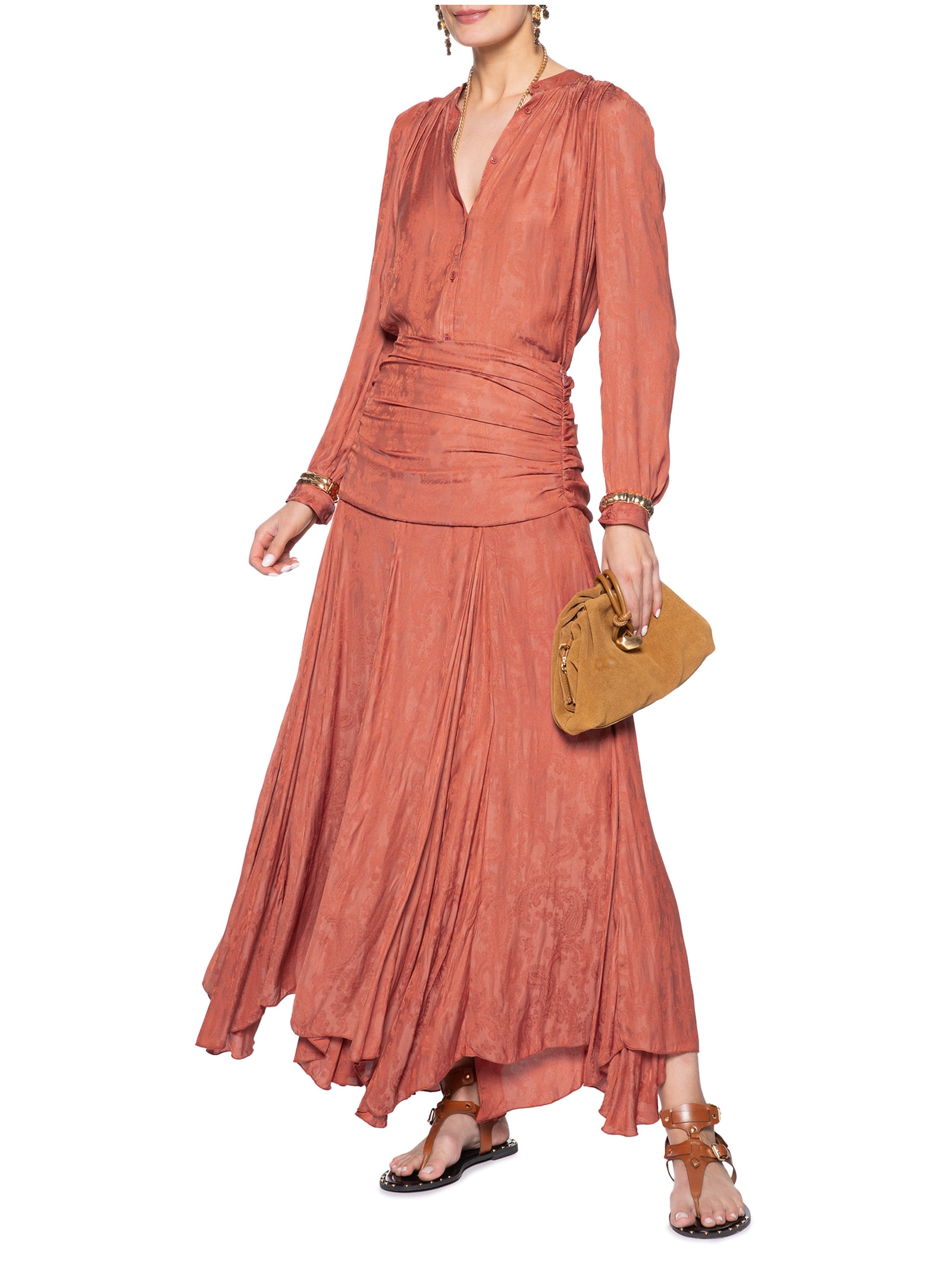 Saia Midi Jacquard Cachemiere Rosa Maria Filó