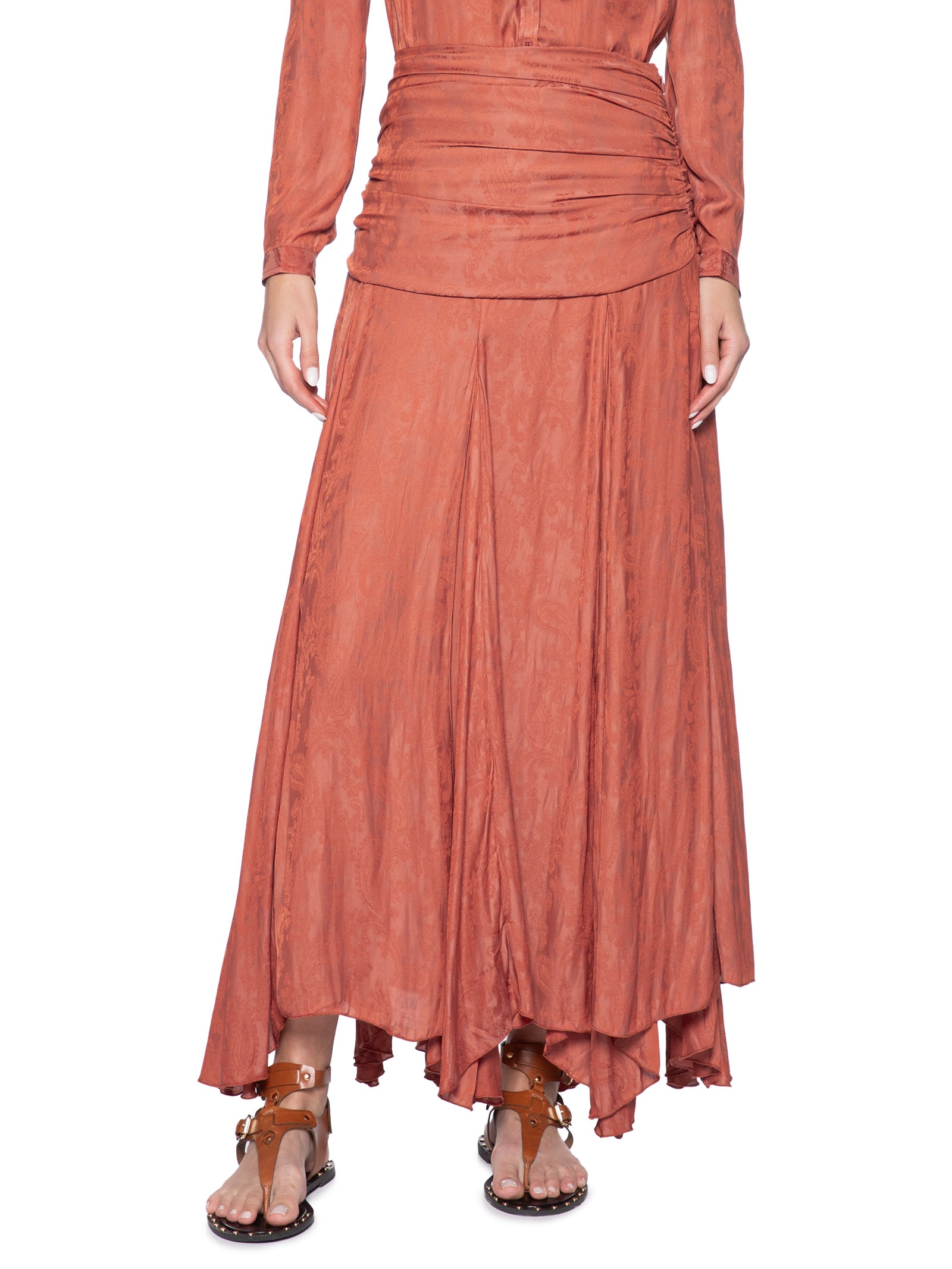 Saia Midi Jacquard Cachemiere Rosa Maria Filó