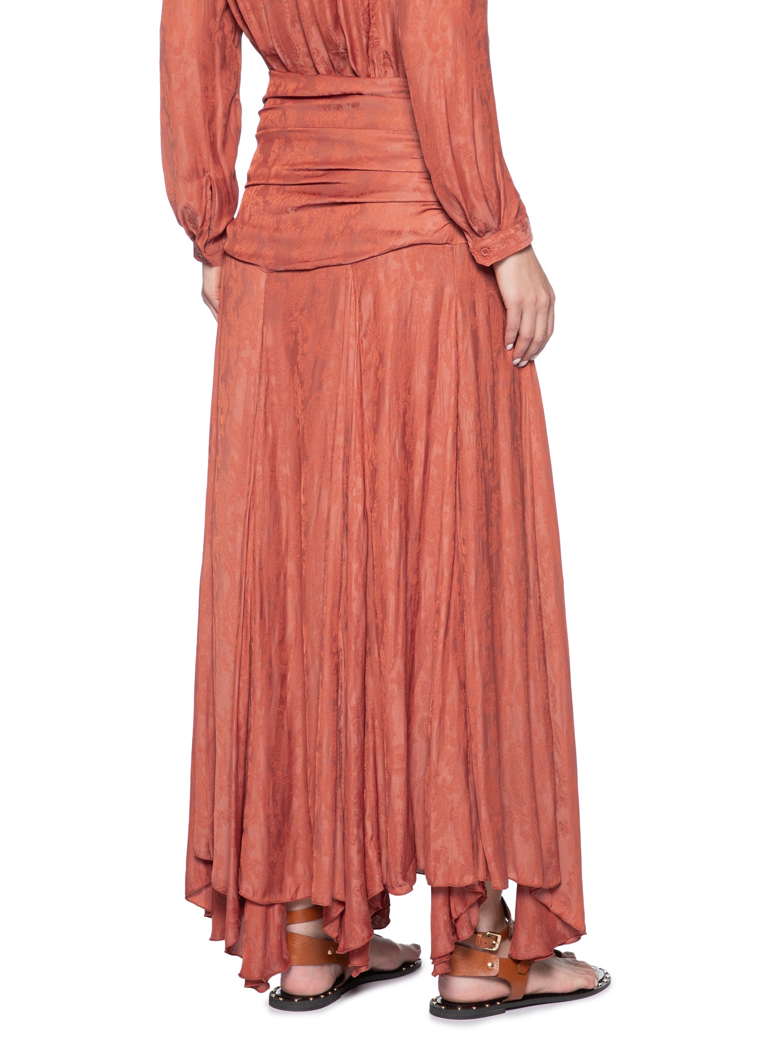 Saia Midi Jacquard Cachemiere Rosa Maria Filó