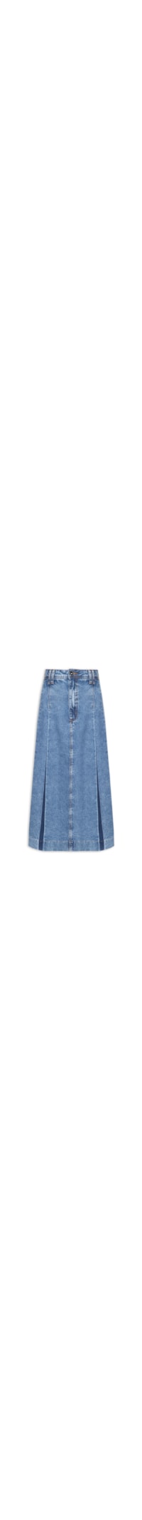 Saia Midi Jeans - Azul