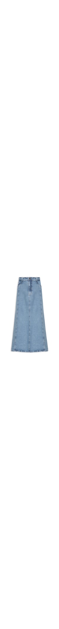Saia Midi Jeans - Azul