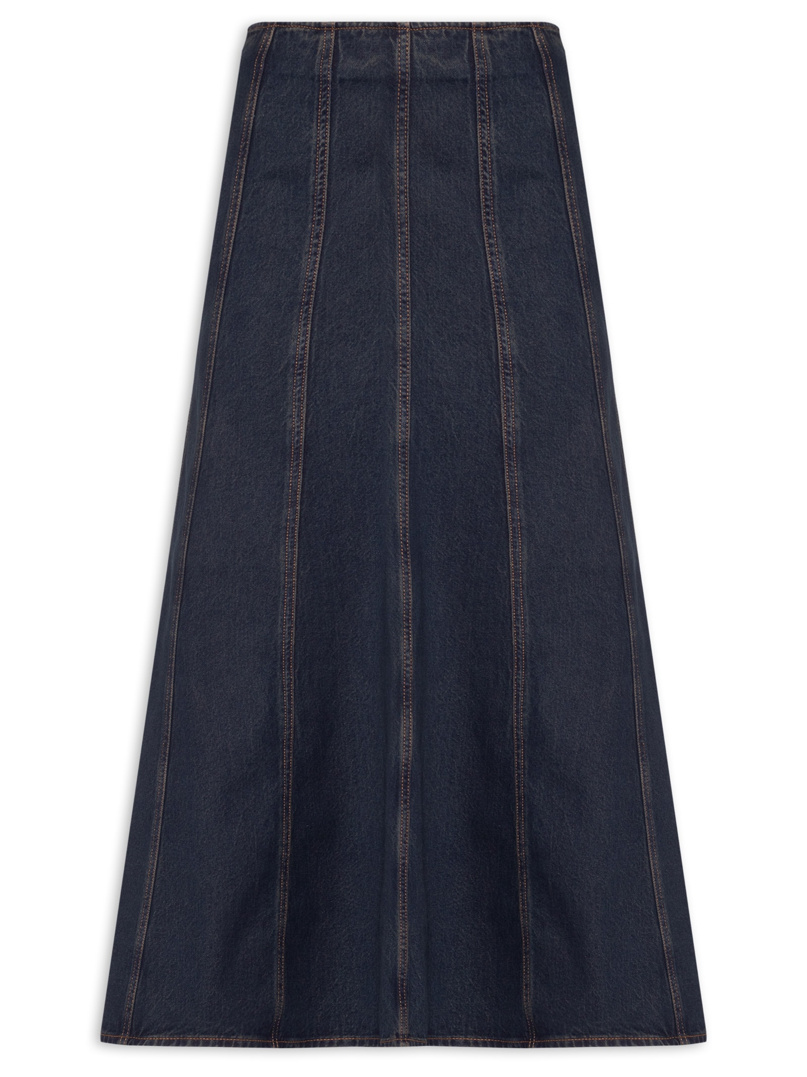Saia Midi Jeans Seamed Flare Skirt Azul Levi's