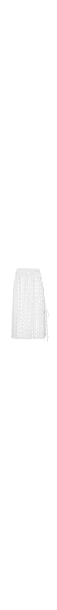 Saia Midi Laise E Amarração Lateral - Branco