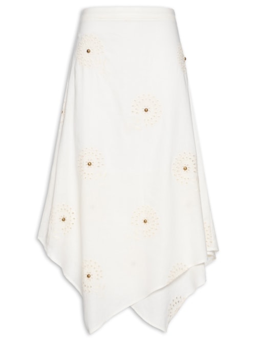 Saia Midi Laise Tachas – Branco