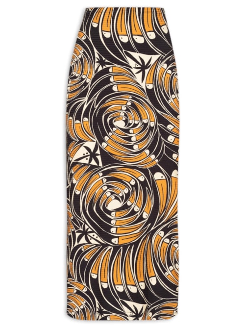 Saia Midi Leque De Tucano – Preto