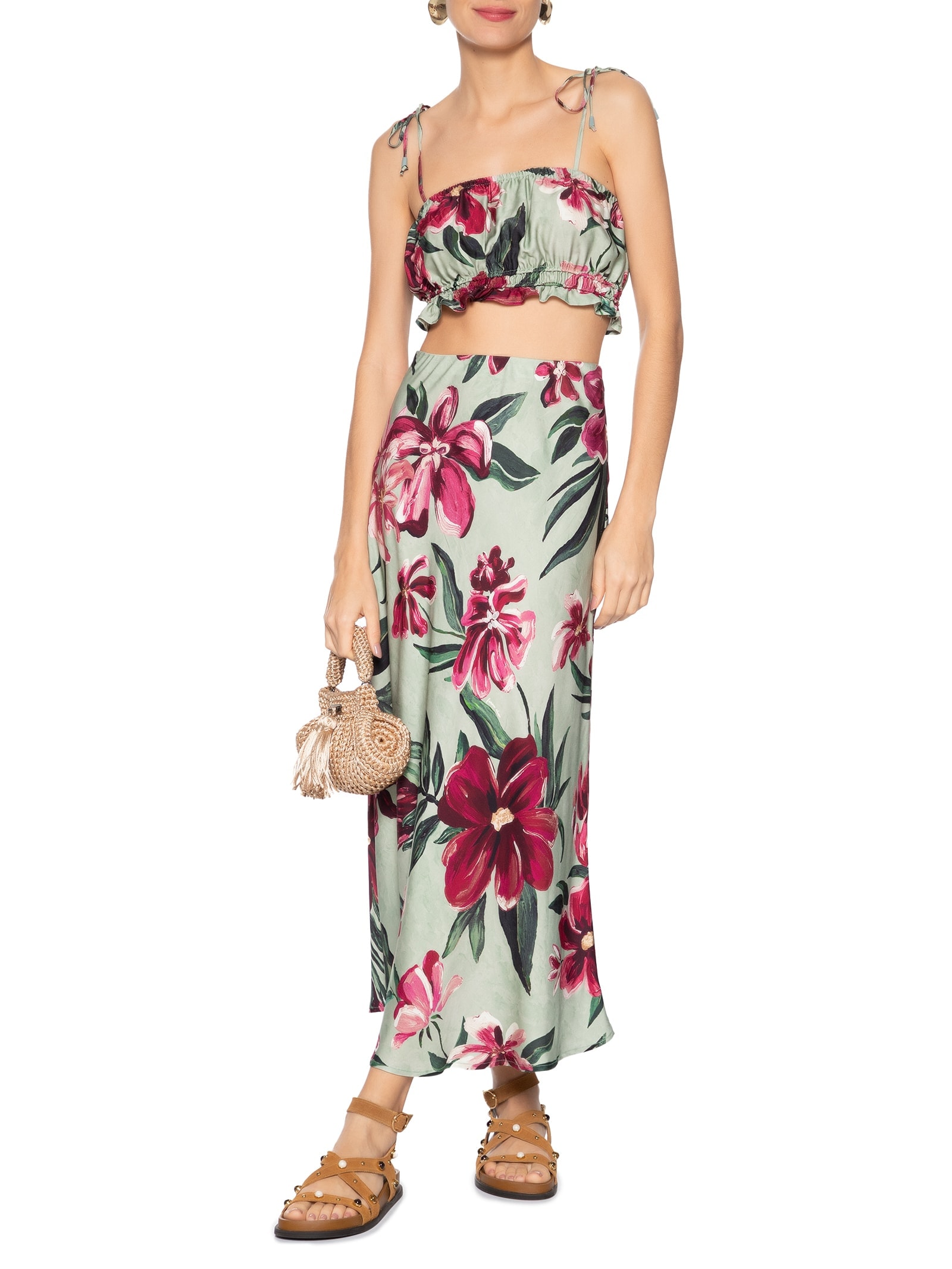 Saia Midi Lineia Verde Farm