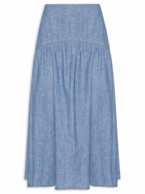 Saia Midi Loren - Azul