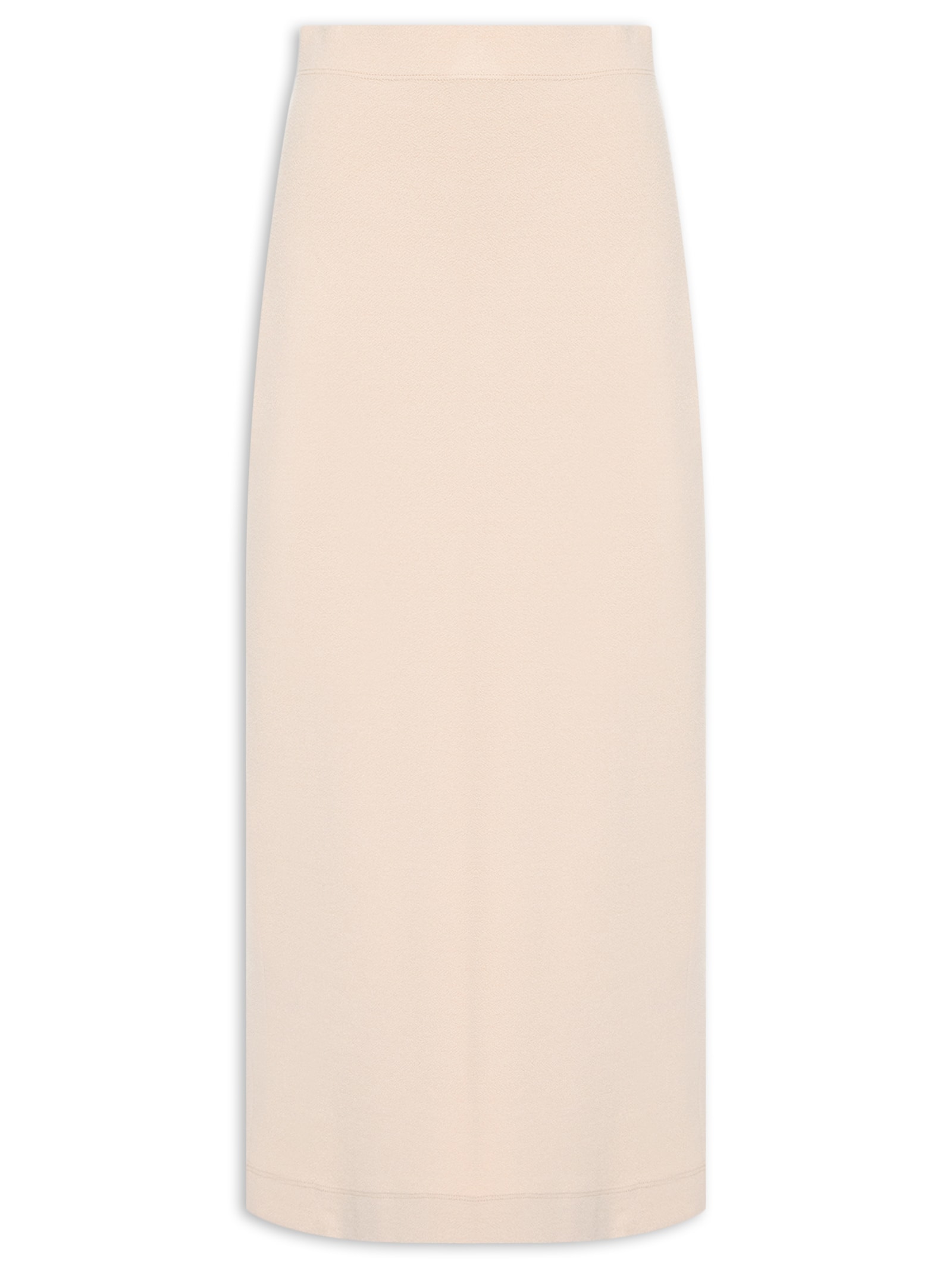 Saia Midi Malha Crepe Bege Animale