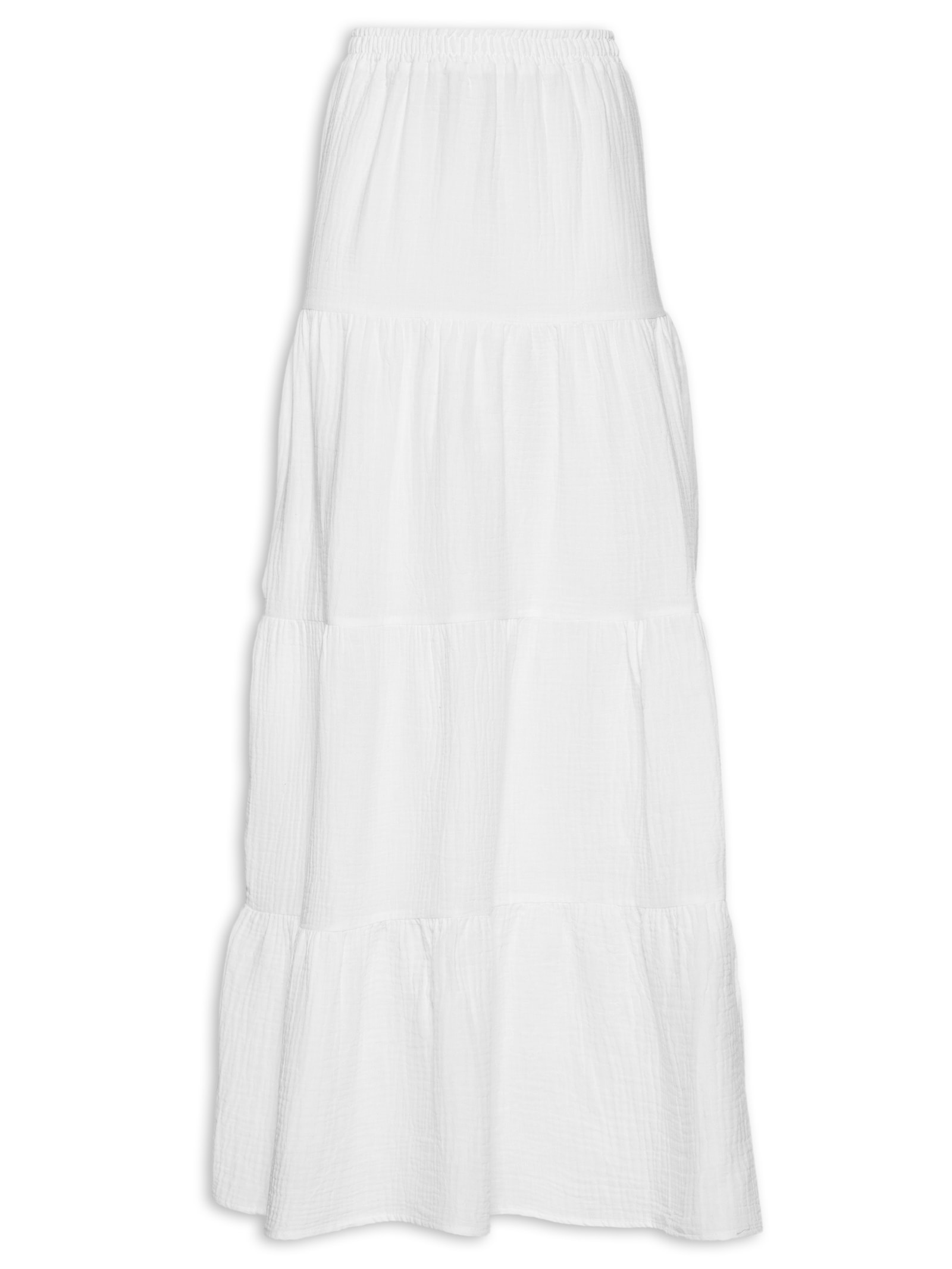 Saia Midi Marias Branco Basiq