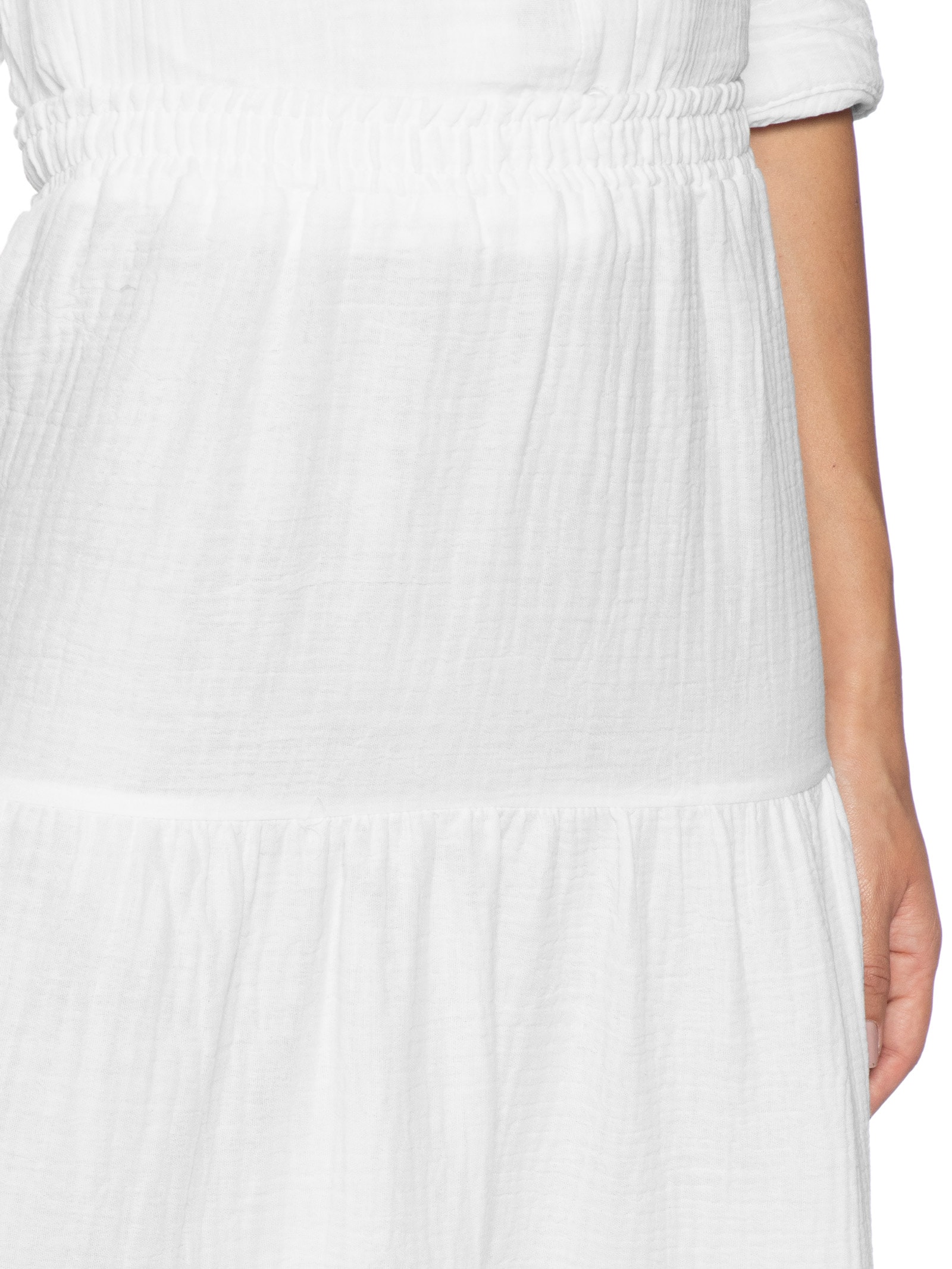 Saia Midi Marias Branco Basiq