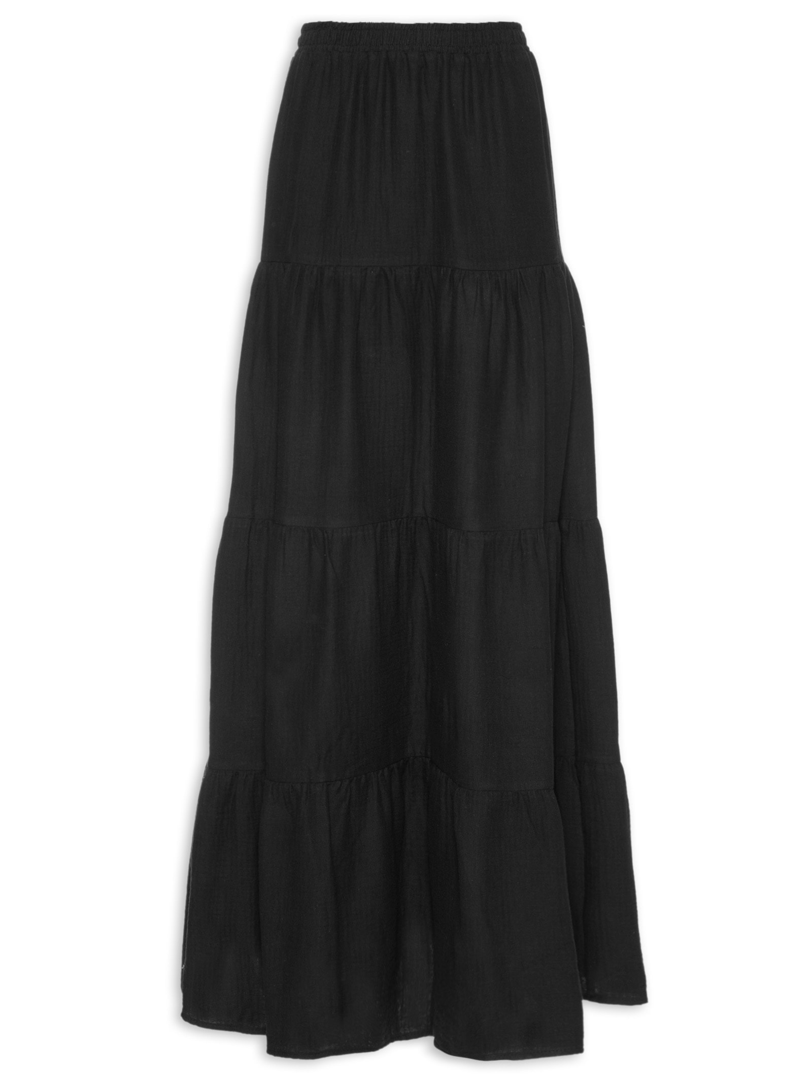 Saia Midi Marias Preto Basiq