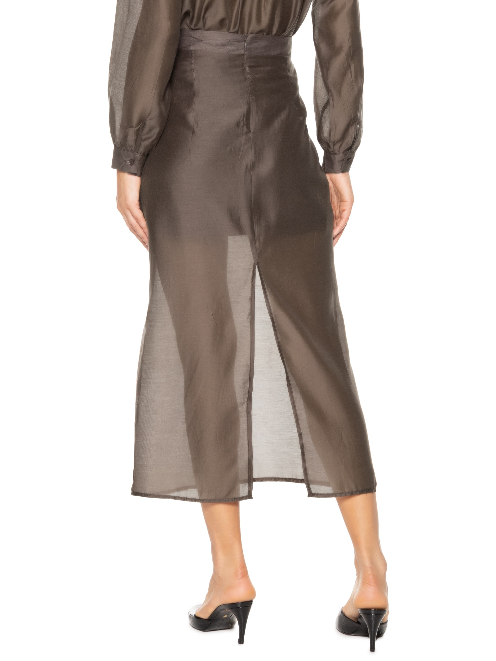 Saia Midi Marrom '2Essential