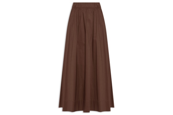 Saia Midi Maxi Godê - Marrom