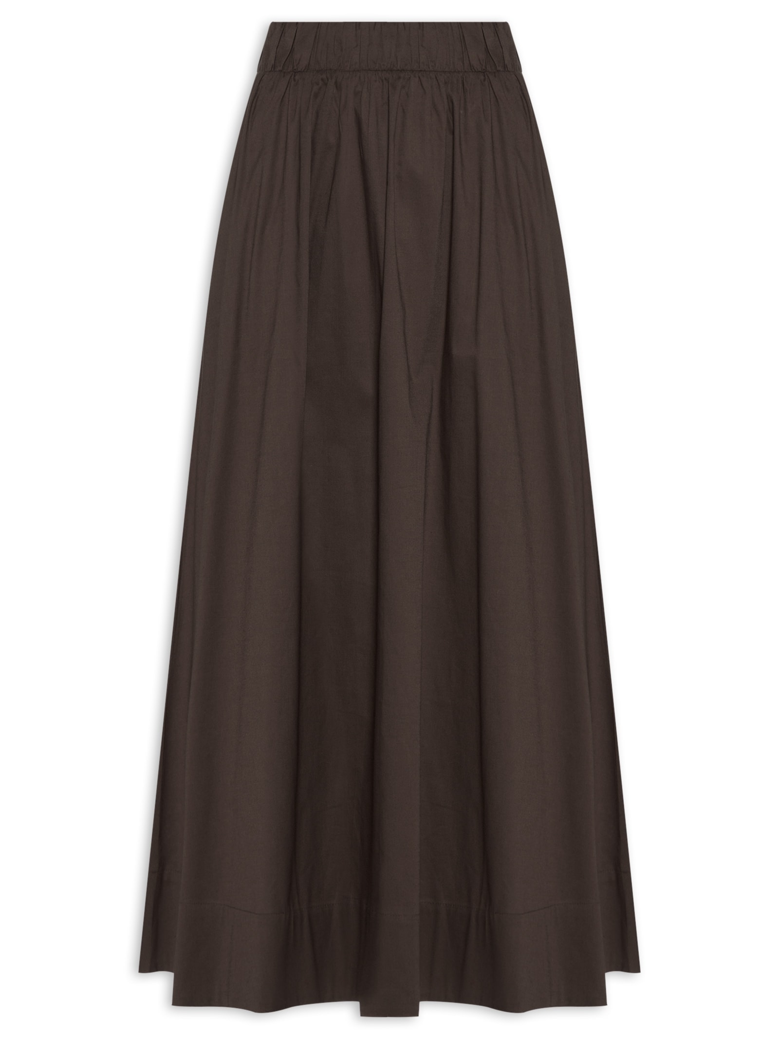 Saia Midi Maxi Godê Marrom '2Essential