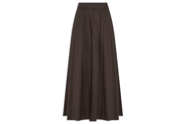 Saia Midi Maxi Godê - Marrom