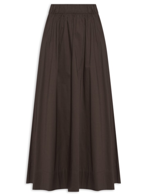 Saia Midi Maxi Godê – Marrom