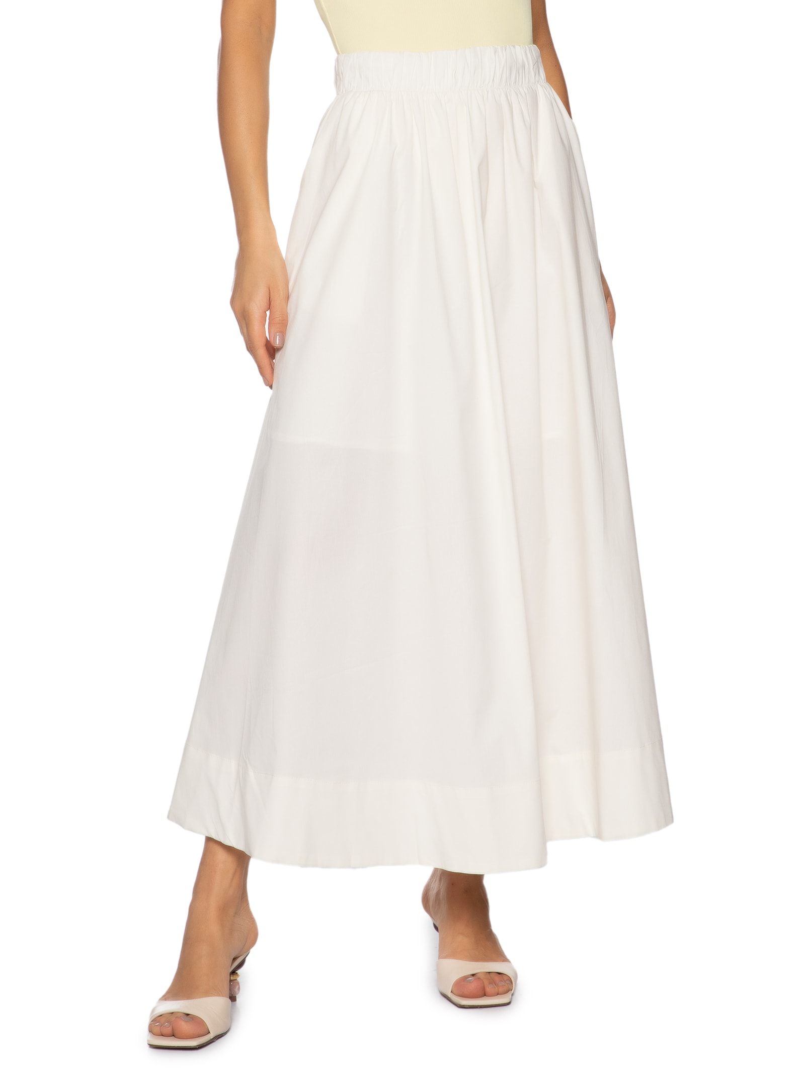 Saia Midi Maxi Godê Off White '2Essential