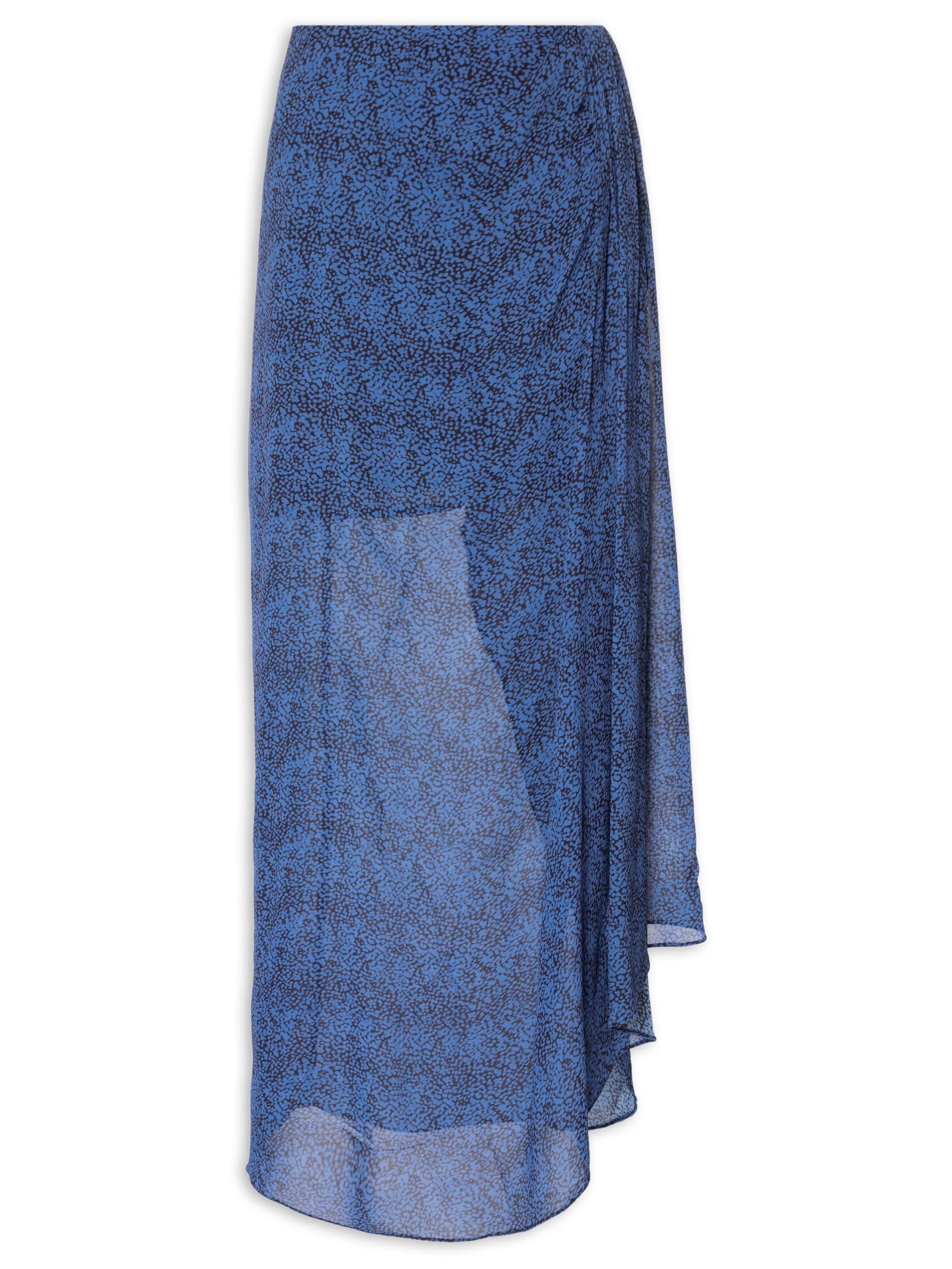 Saia Midi Micro Cosmos Azul Animale