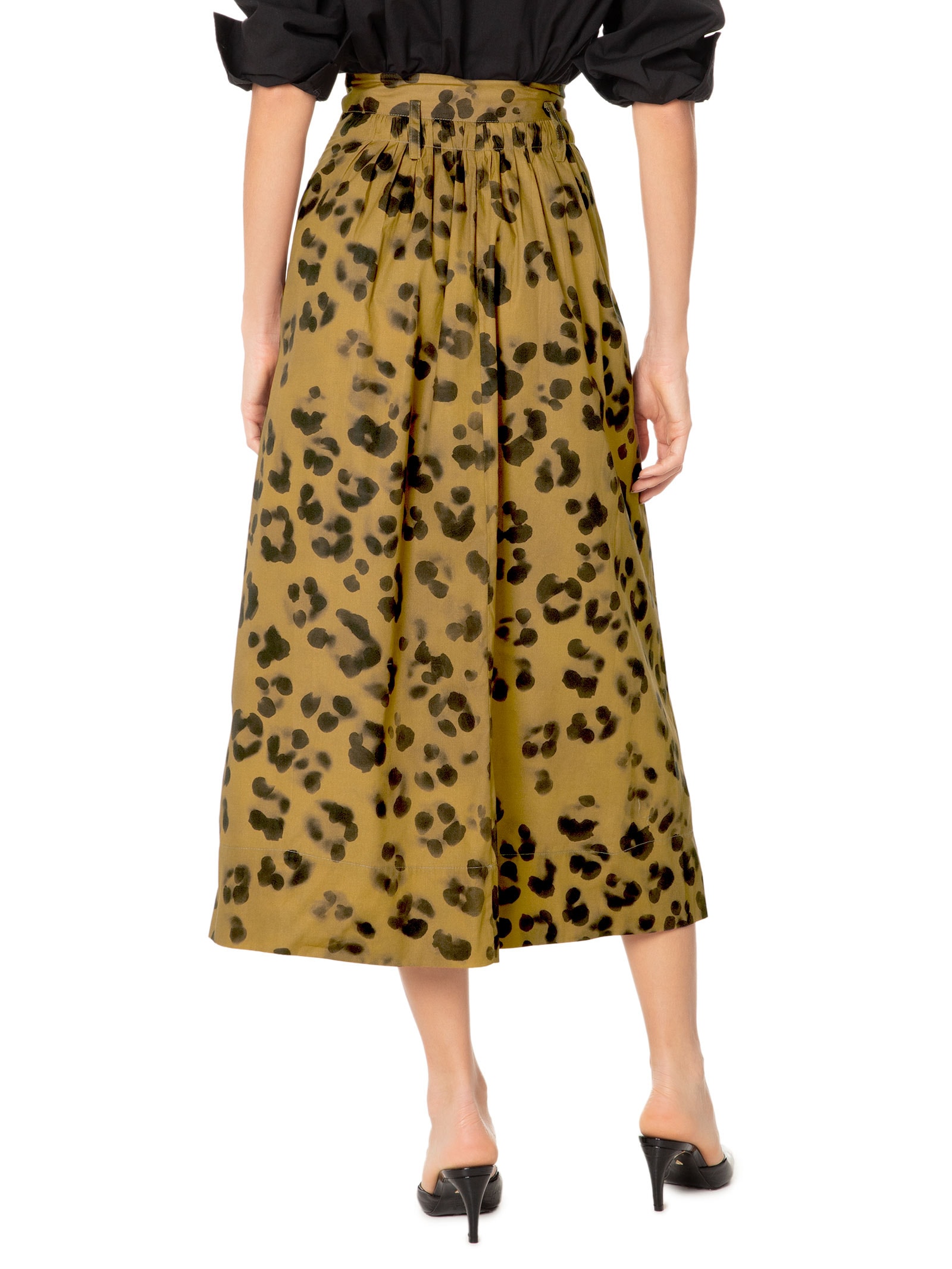 Saia Midi Onça Sombra Animal Print Animale