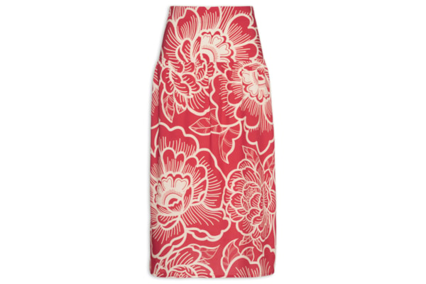 Saia Midi Pala Com Zíper - Vermelho