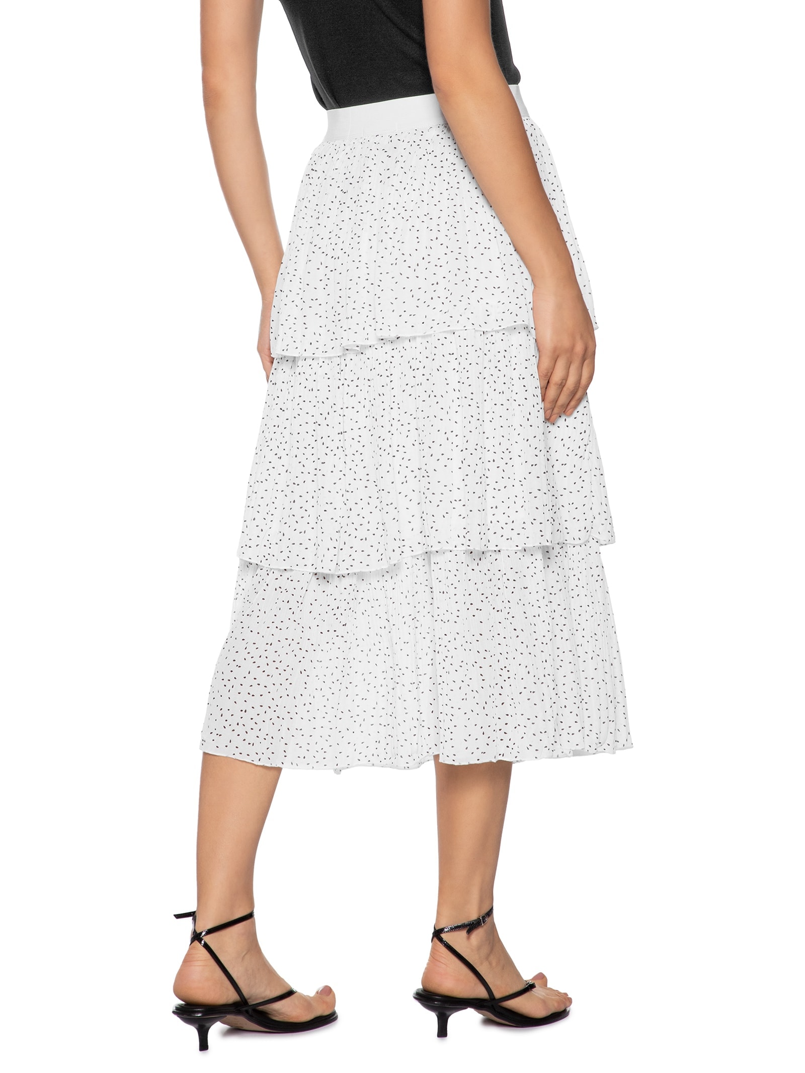 Saia Midi Poa Branco  Market 33