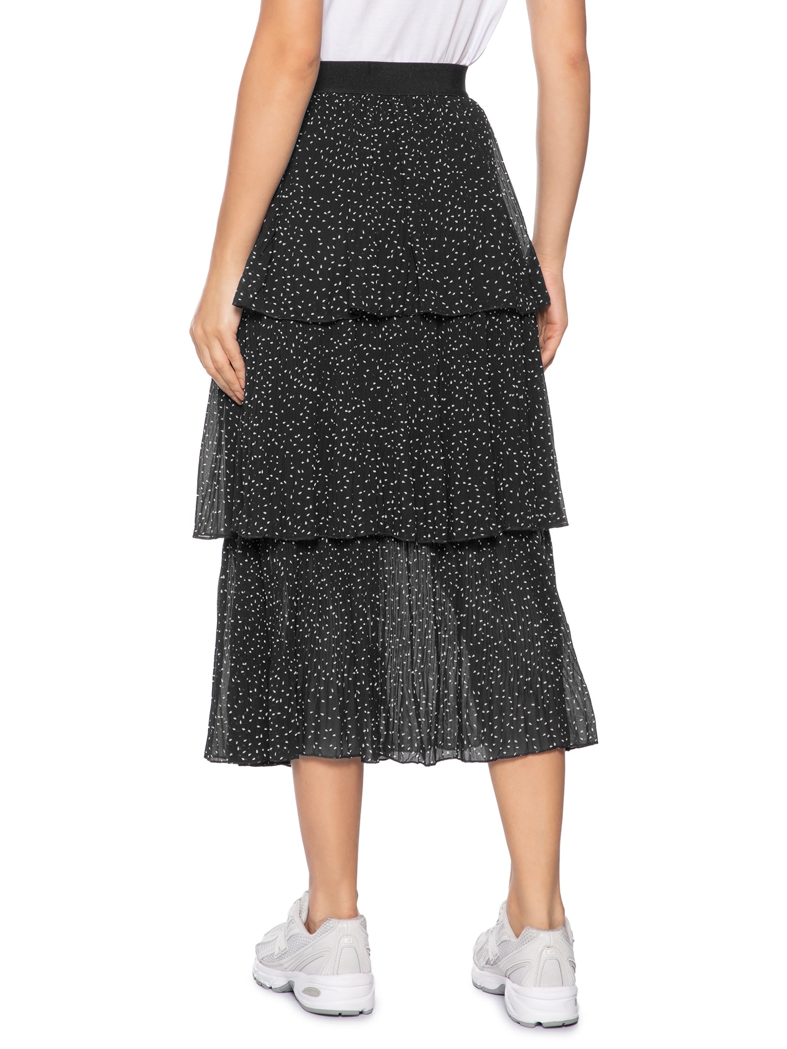 Saia Midi Poa Preto Market 33