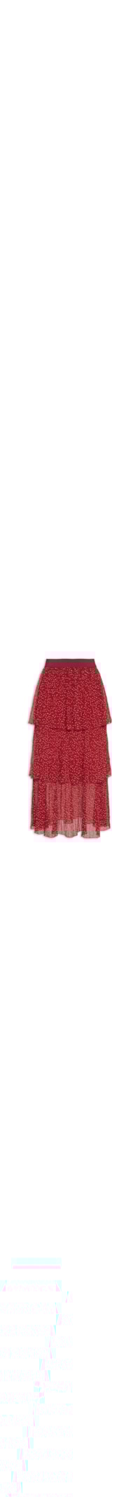 Saia Midi Poa - Vermelho