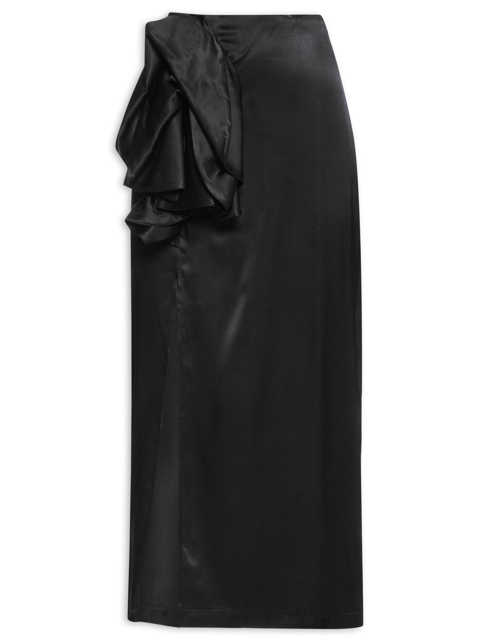 Saia Midi Preta Colcci