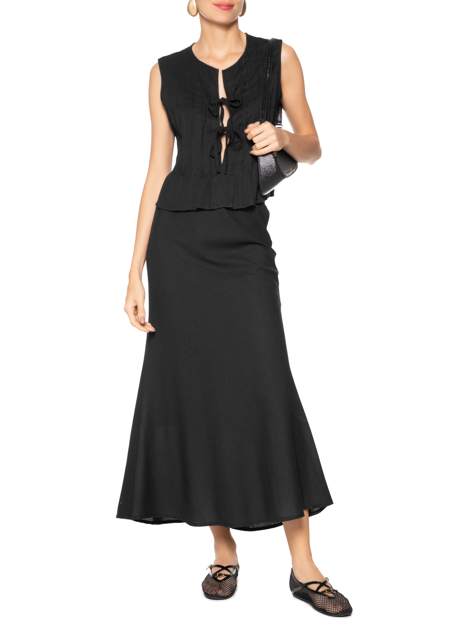 Saia Midi Preto '2Essential