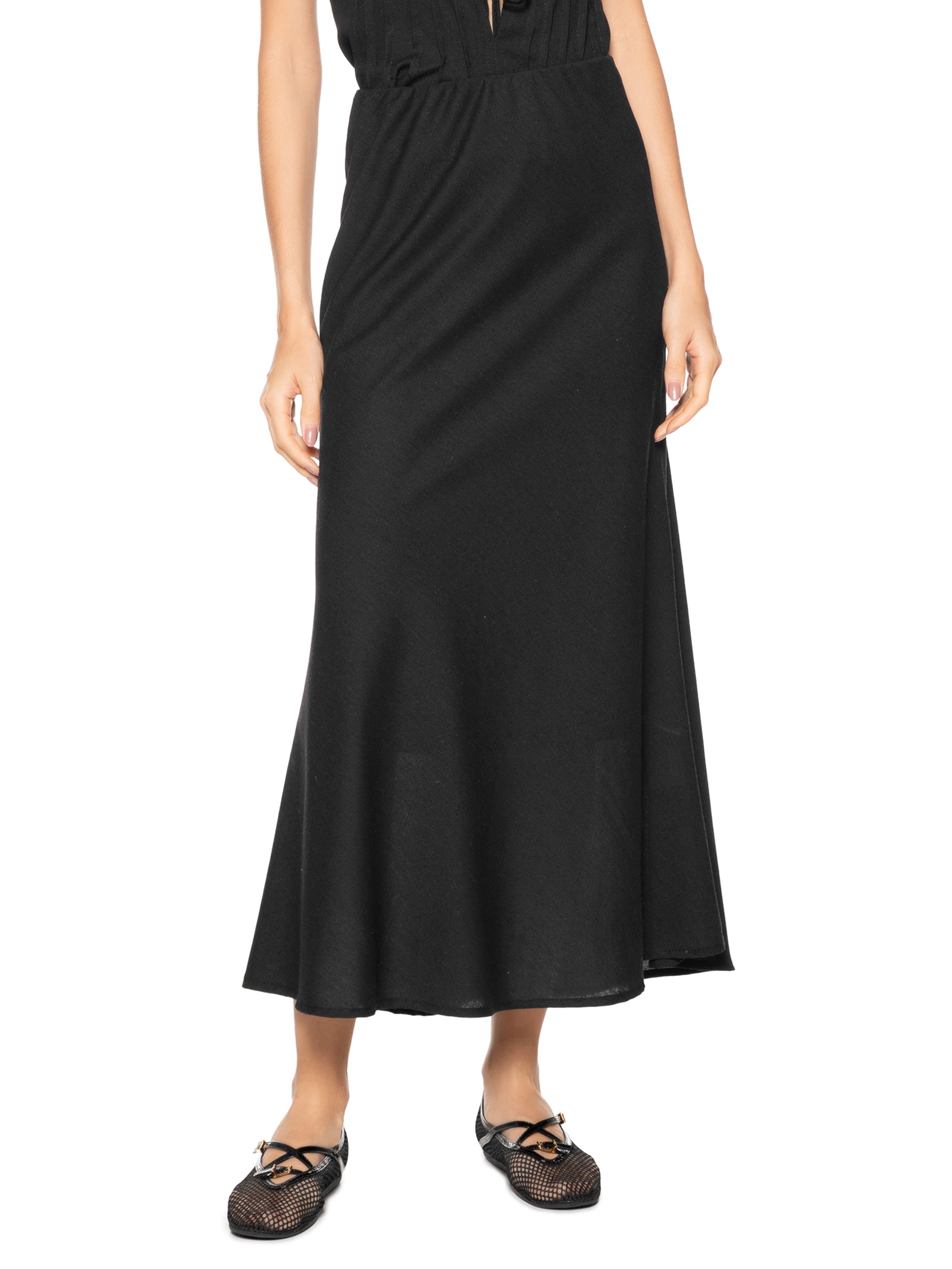 Saia Midi Preto '2Essential
