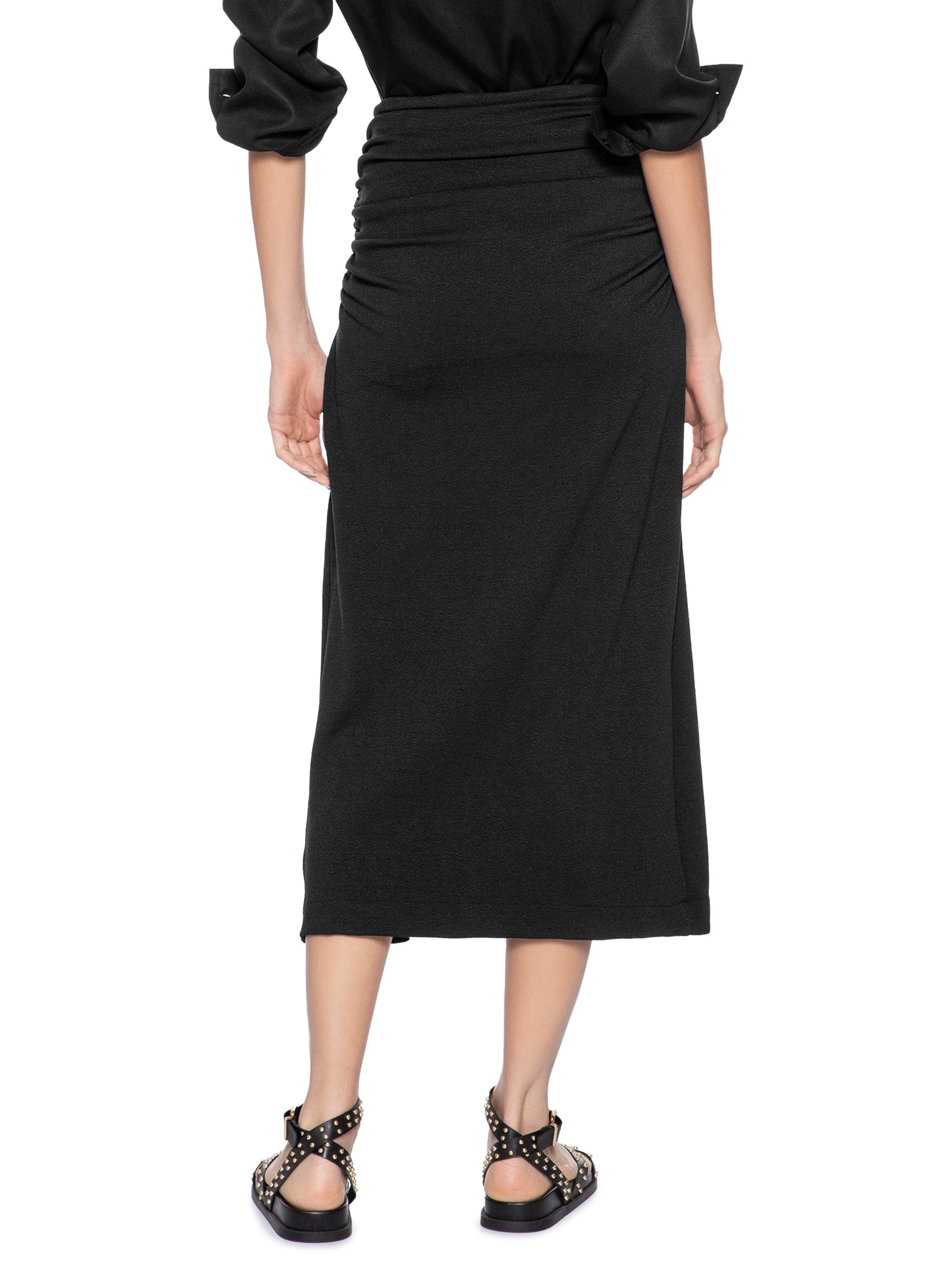 Saia Midi Preto Farm