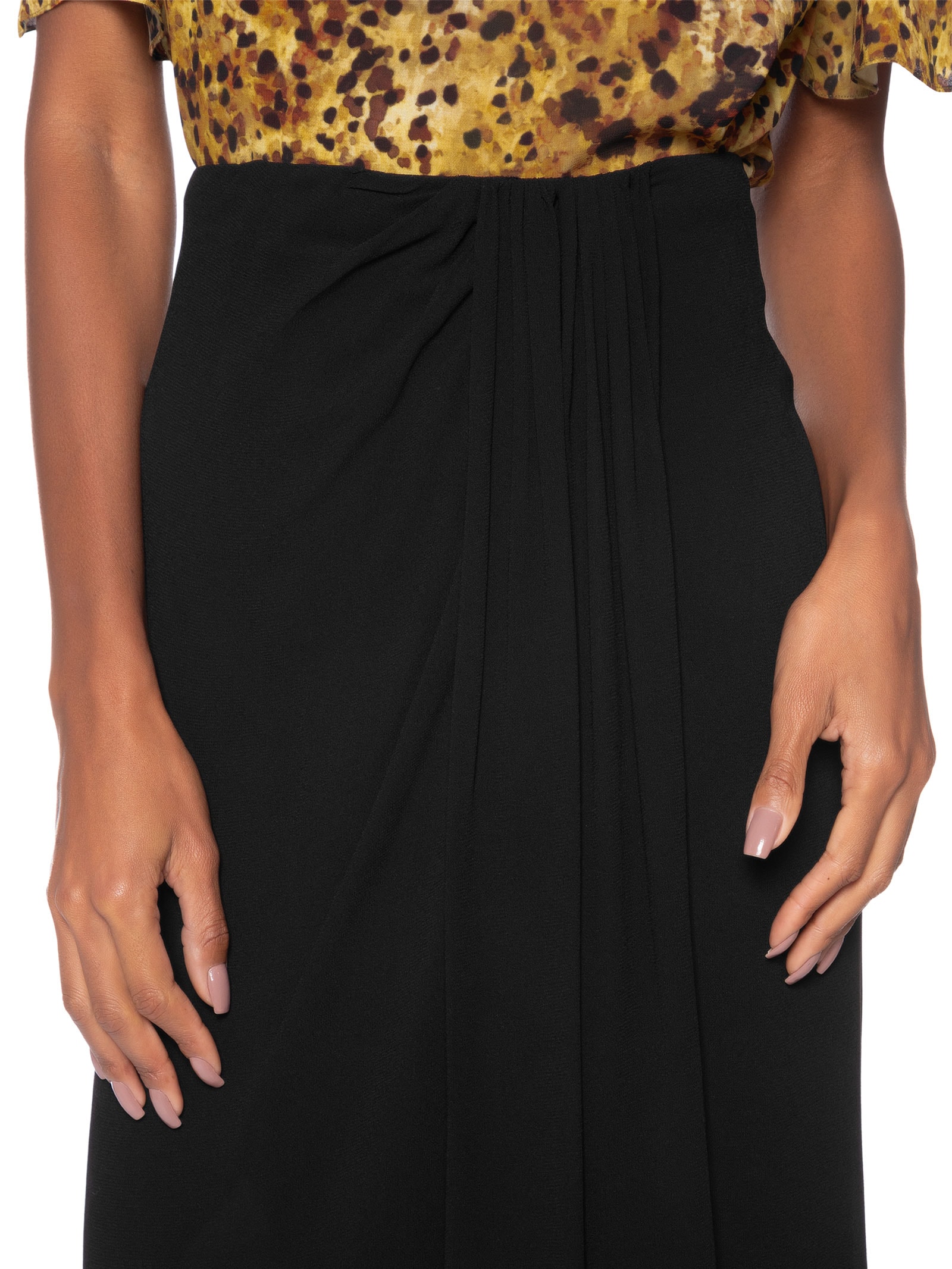 Saia Midi Preto Animale