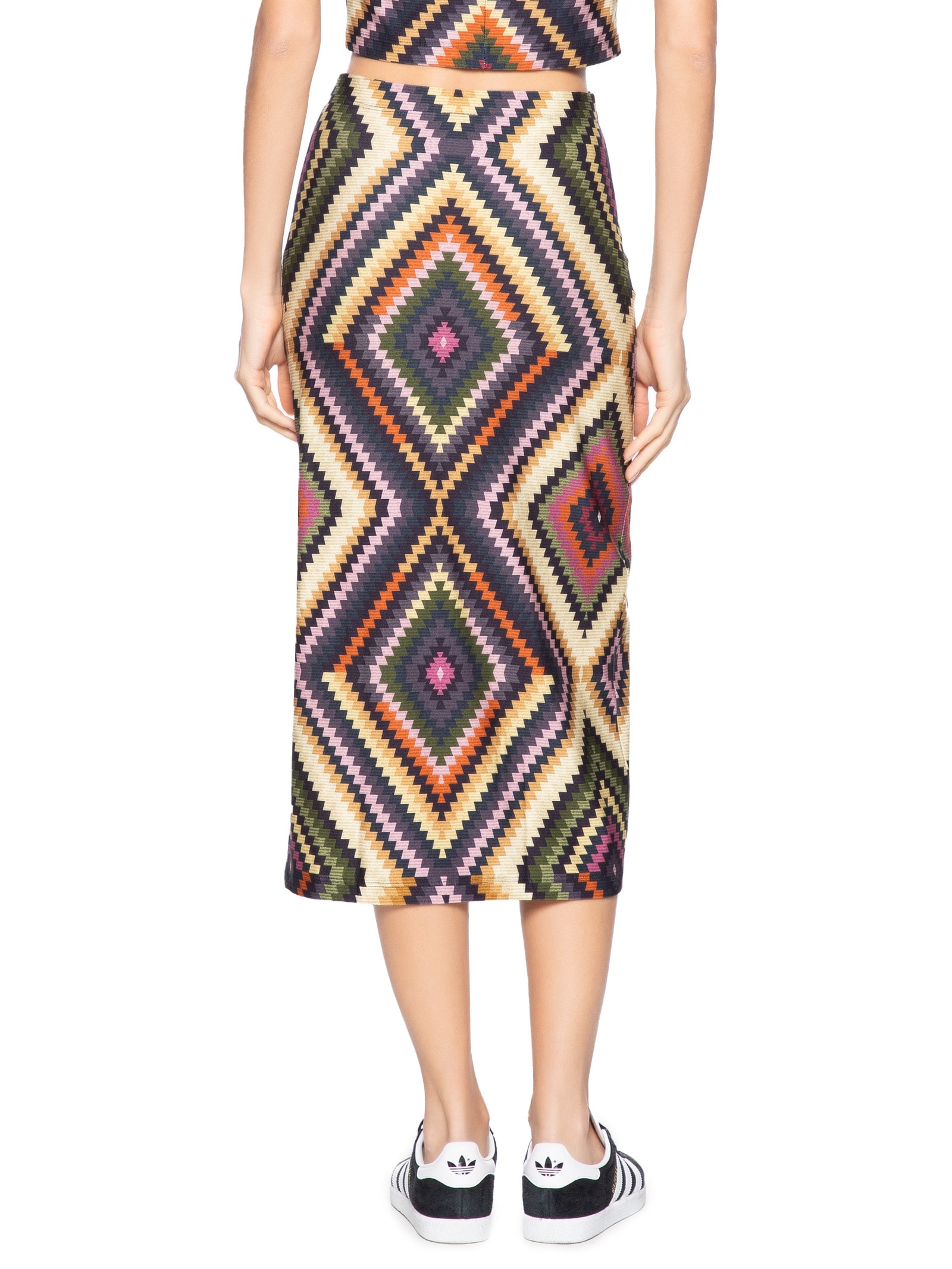 Saia Midi Pretti Rosa Farm