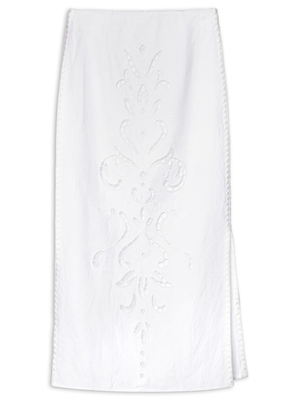 Vista 2 Saia Midi Rechilieu BRANCO BRANCO