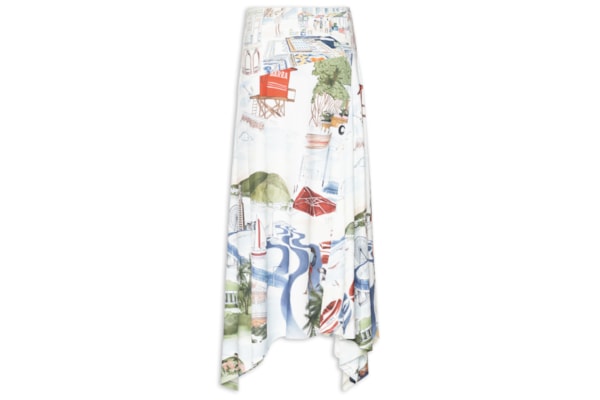 Saia Midi Recorte Encanto Do Rio - Off White
