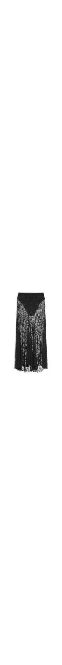 Saia Midi Renda - Preto