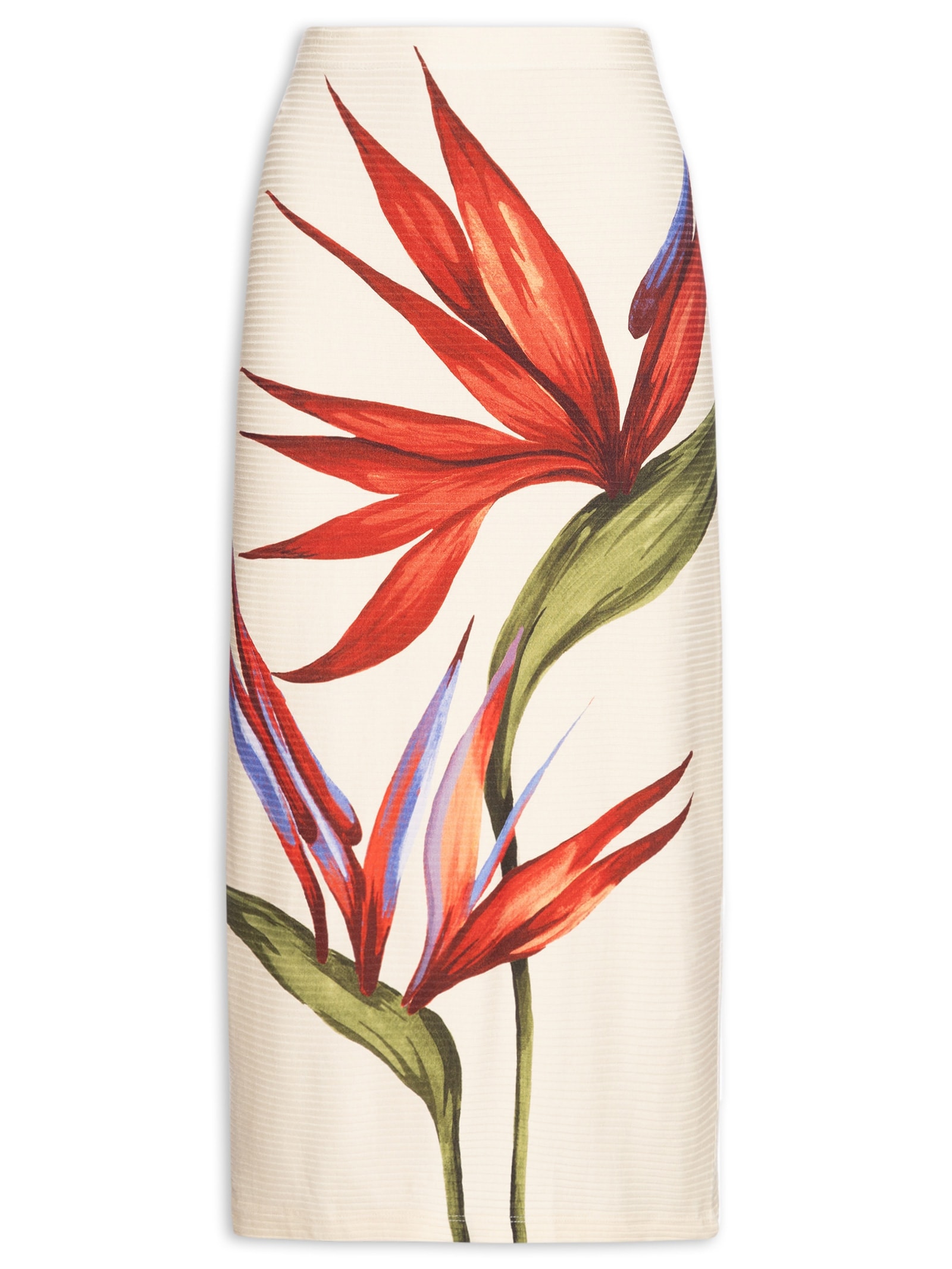 Saia Midi Reta Maxi Estrelícia Bege  Farm