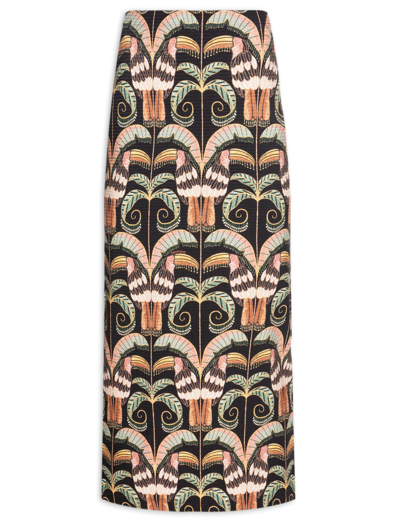 Saia Midi Reta Tucano Real Preto Farm