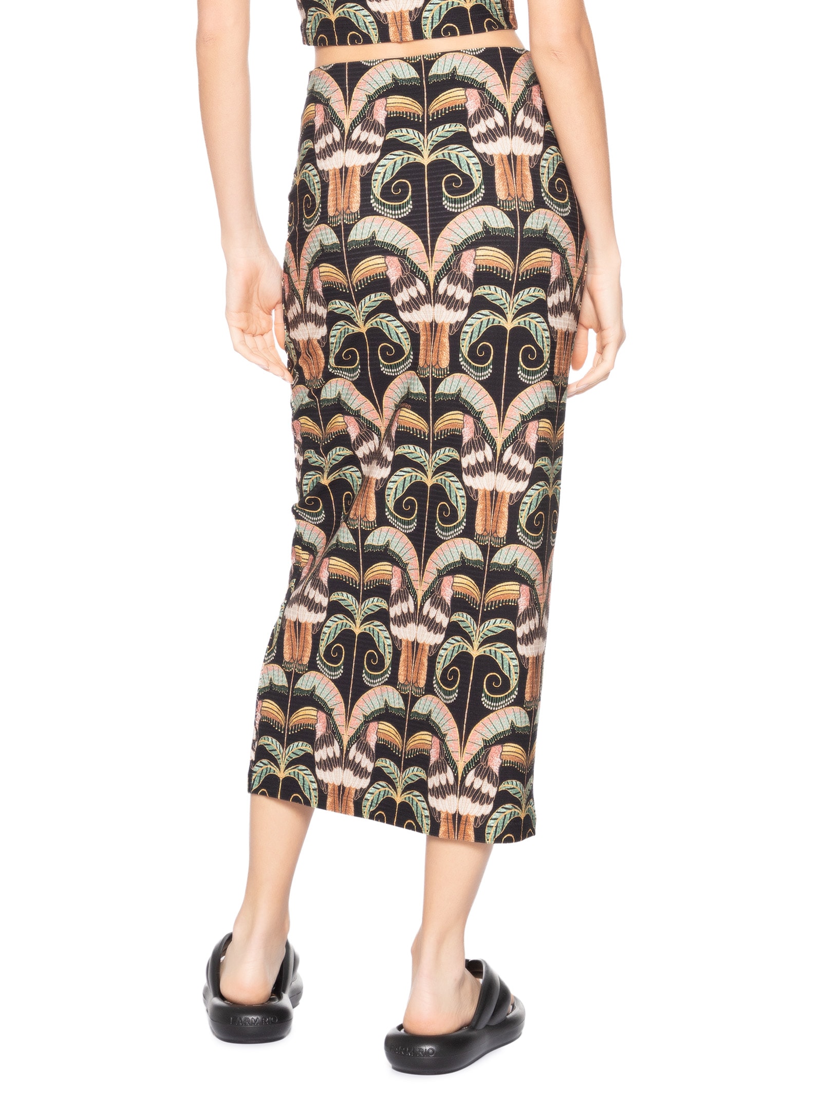 Saia Midi Reta Tucano Real Preto Farm