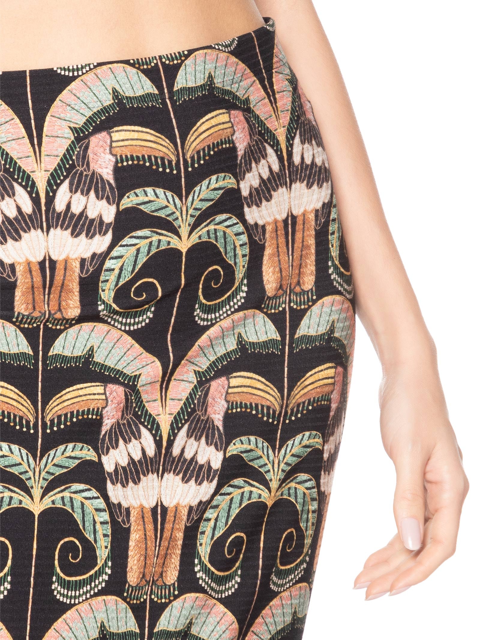 Saia Midi Reta Tucano Real Preto Farm